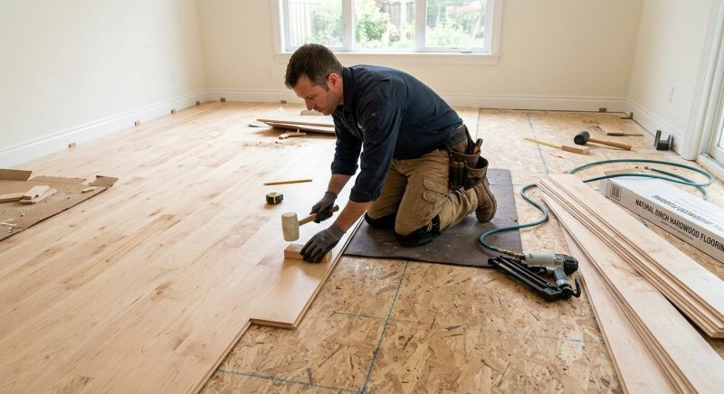 Birch Floor Installation in Woodstock, GA