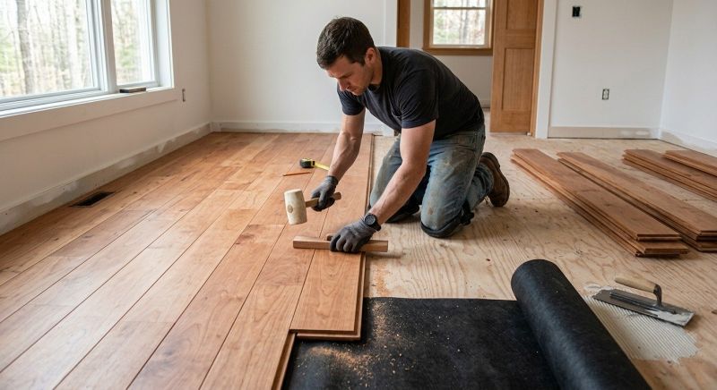 Cherry Floor Installation in Cherokee County, GA