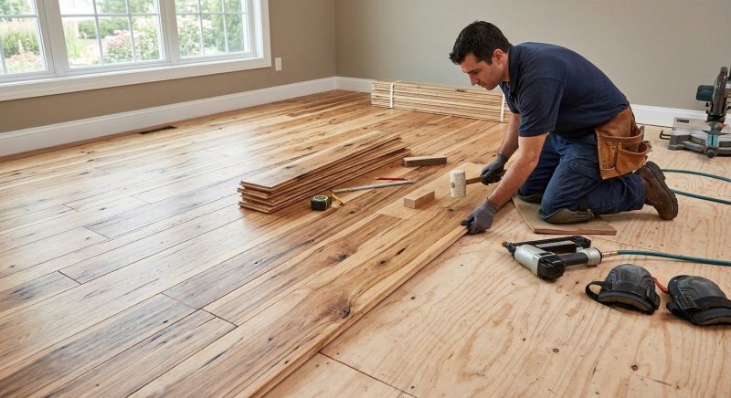 Hickory Floor Installation in Woodstock, GA
