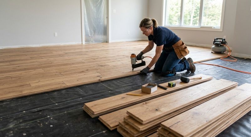 Wide Plank Floor Installation in Woodstock, GA